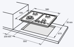 Газовая варочная панель Delonghi NF 46/1  ASV GU