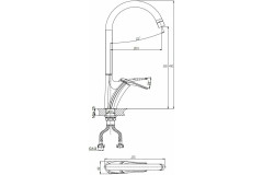 Смеситель для кухни Rush NE1735-22Black черный