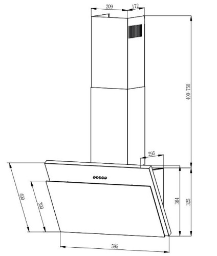 Кухонная вытяжка EVELUX Tilda 60 BG