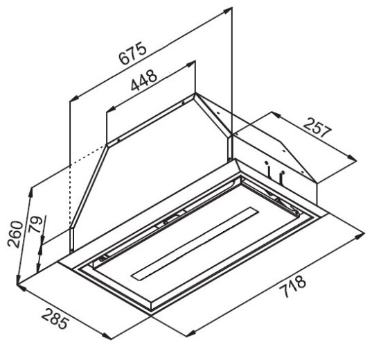 Встраиваемая вытяжка Kuppersberg INBOX 73 B