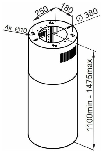 Островная вытяжка MAUNFELD Lee Isla 39 золотой