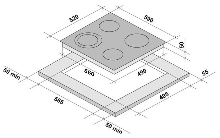 Электрическая варочная панель Krona ORSA 60 BL S
