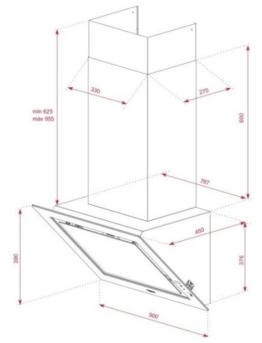 Кухонная вытяжка Teka DLV 68660 TOS LONDON BRICK BROWN