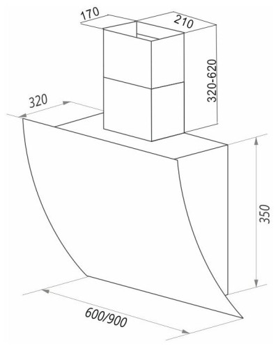 Кухонная вытяжка Ciarko Campana 90