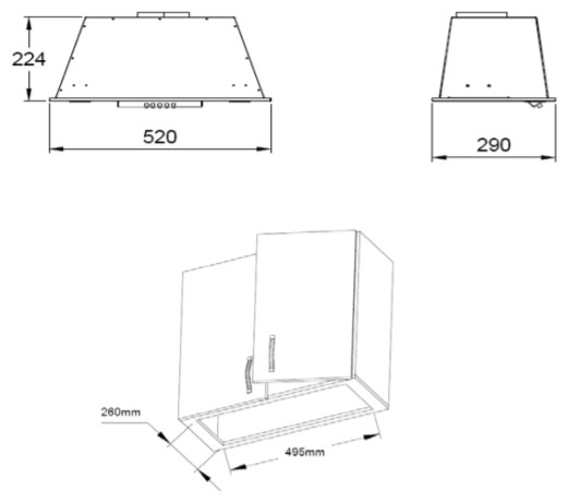 Встраиваемая вытяжка Zigmund Shtain K 012 55 B