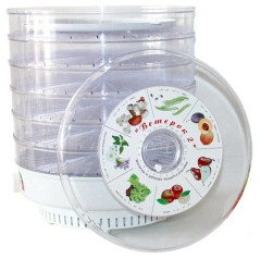 Сушилка для овощей Ветерок Люкс прозрачные уровни, крышка прозрачная
