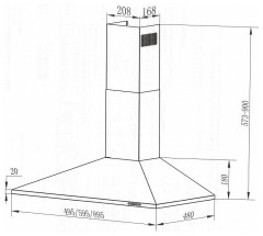 Кухонная вытяжка MAUNFELD Cork 60 белый