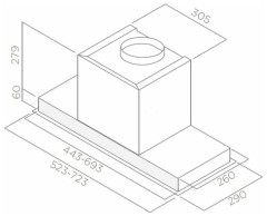 Встраиваемая вытяжка Elica HIDDEN 2 0 IXGL A 60
