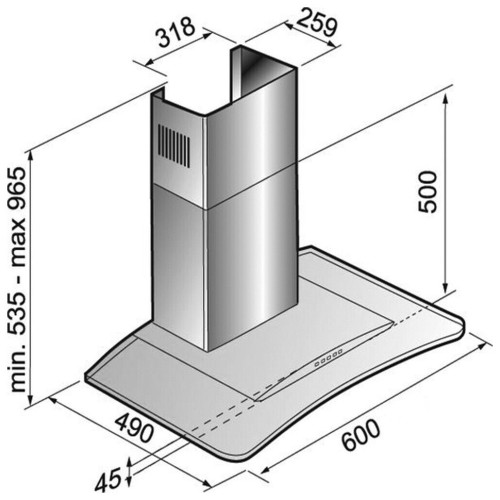 Кухонная вытяжка Candy CGM 61 W-07