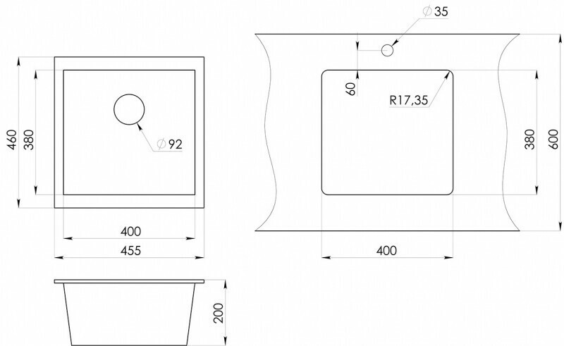 Кухонная мойка Granula GR-4451 черный