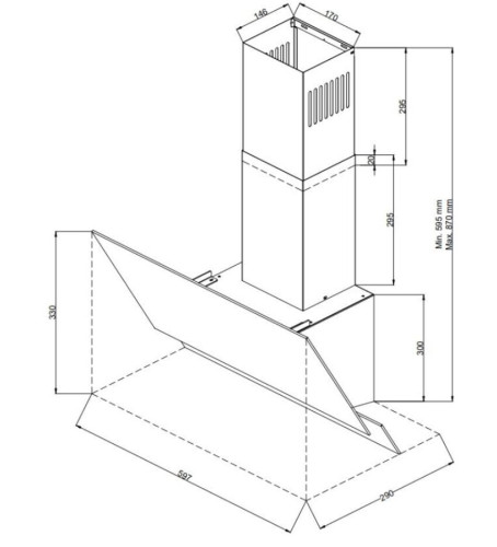 Кухонная вытяжка Weissgauff WGH 600 Sensor Black Glass