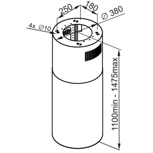 Островная вытяжка Maunfeld Lee Isla электронное 39 белый