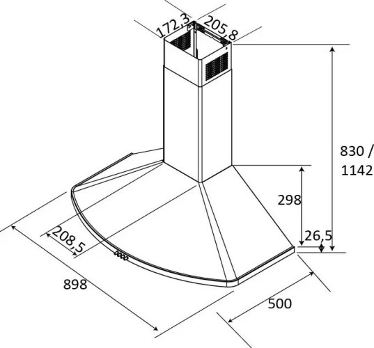 Кухонная вытяжка Brandt AD1049X