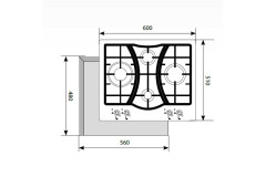 Газовая варочная панель LEX GVE 643C IVORY