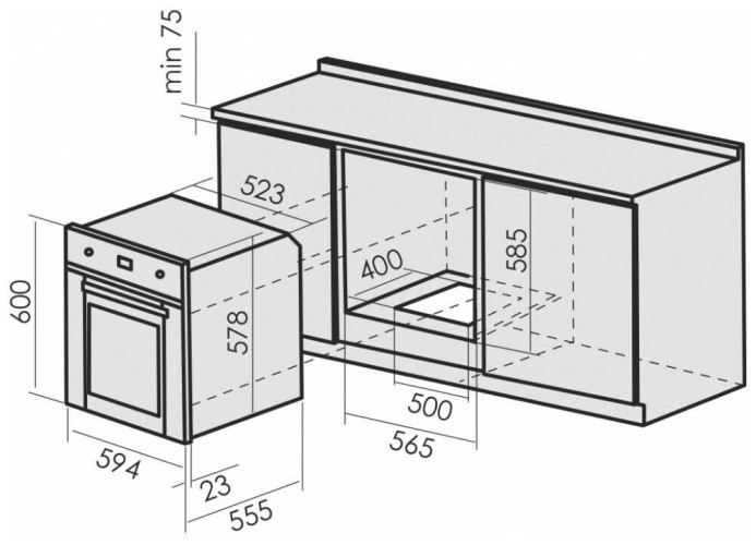 Электрический духовой шкаф MBS DG 602BL