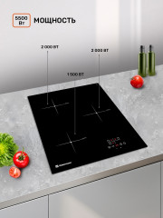 Индукционная варочная панель Hebermann HBKI 4530.1 BL