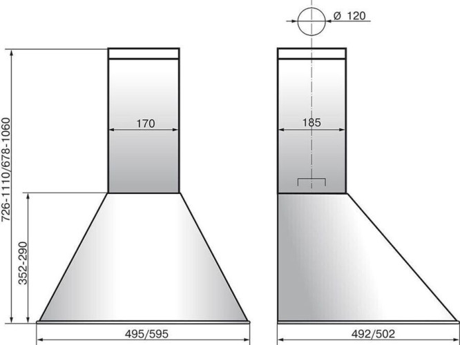 Кухонная вытяжка Elikor Эпсилон 60П-430-П3Л черный/бронза