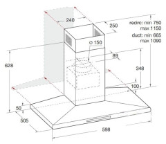 Кухонная вытяжка Hotpoint Ariston HHC 6 7F LT X