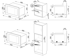 Встраиваемая микроволновая печь Smeg FMI120B2