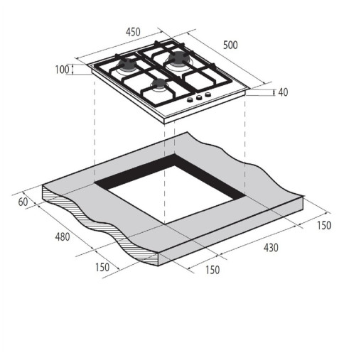 Газовая варочная панель Zugel ZGH451B