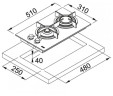 Газовая варочная панель Franke FHCR 302 2G HE BK C