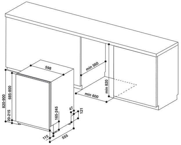 Посудомоечная машина Hotpoint HIE 2B19 C N