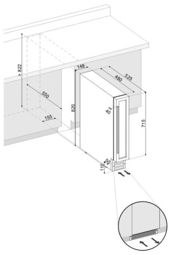 Винный шкаф IP Industrie CEXP 2501 VU