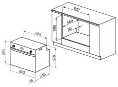Электрический духовой шкаф Korting OKB 7809 CSGW Pro