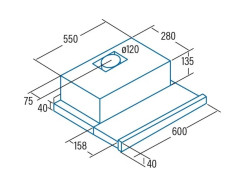 Встраиваемая вытяжка Cata TF 5260 WH
