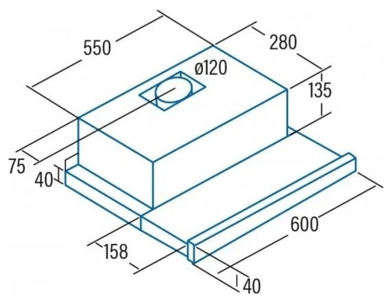 Встраиваемая вытяжка Cata TF 5260 WH