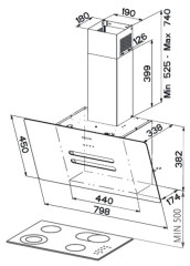 Кухонная вытяжка Faber Vanity EG6 BK A80