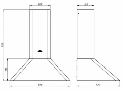 Кухонная вытяжка Elikor Fleur 60П-400-П3Л антрацит