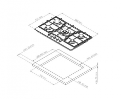 Газовая варочная панель Kuppersberg FG 903 B Bronze