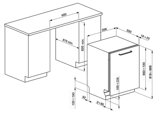Посудомоечная машина Smeg ST512
