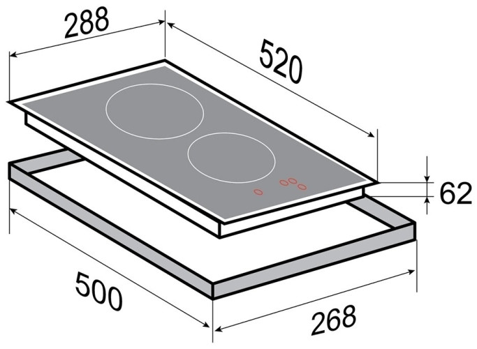Электрическая варочная панель Zigmund Shtain CN 38 3 W