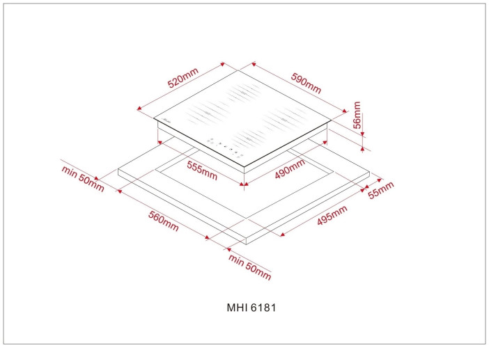 Индукционная варочная панель Monsher MHI 6181