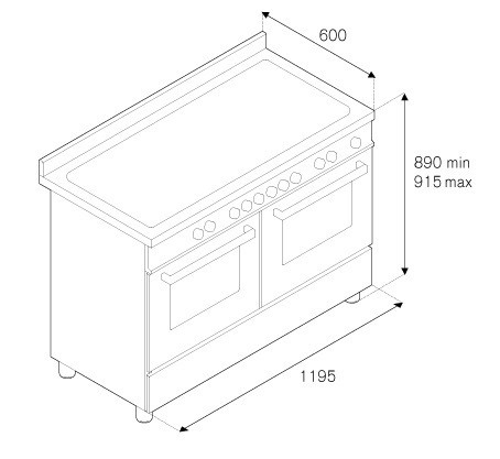 Комбинированная плита Bertazzoni HER1206GMFEDVIT