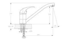 Смеситель для кухни GranFest Quarz GF-Z3321 черный