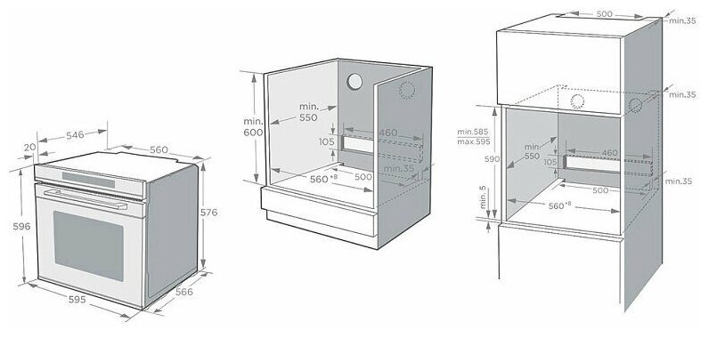 Электрический духовой шкаф Korting OKB 1360 CSGW MW