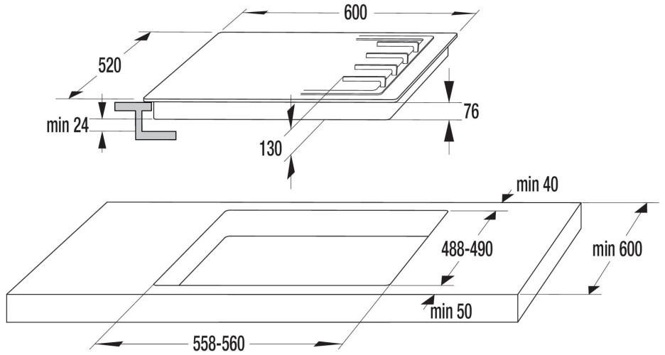 Газовая варочная панель Gorenje G 640 W