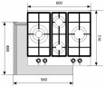 Газовая варочная панель Lex GVG 643C BL