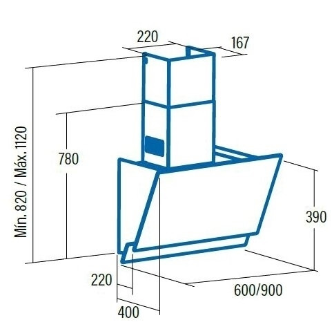 Кухонная вытяжка Cata Juno 600 XGBK