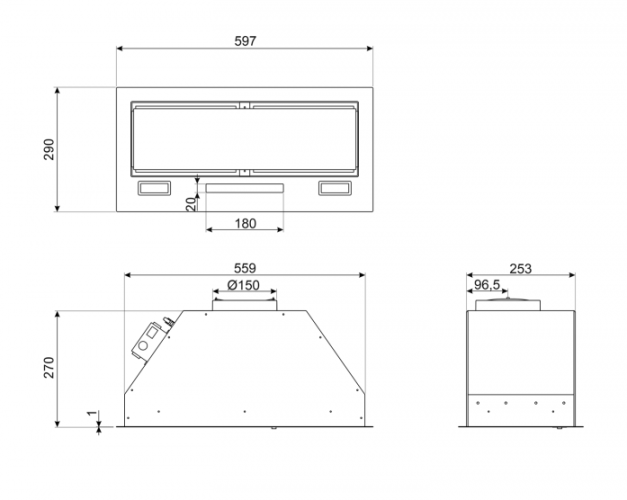 Встраиваемая вытяжка SMEG KSG6P4X