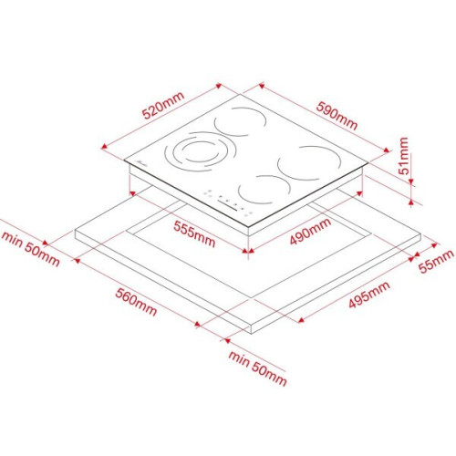 Электрическая варочная панель Monsher MHE 6181