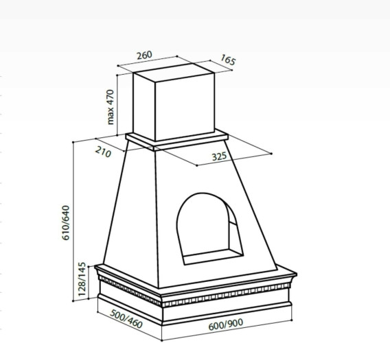 Кухонная вытяжка Lex ANCONA 600 ivory