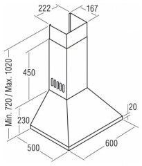 Кухонная вытяжка Cata Omega 600 X L