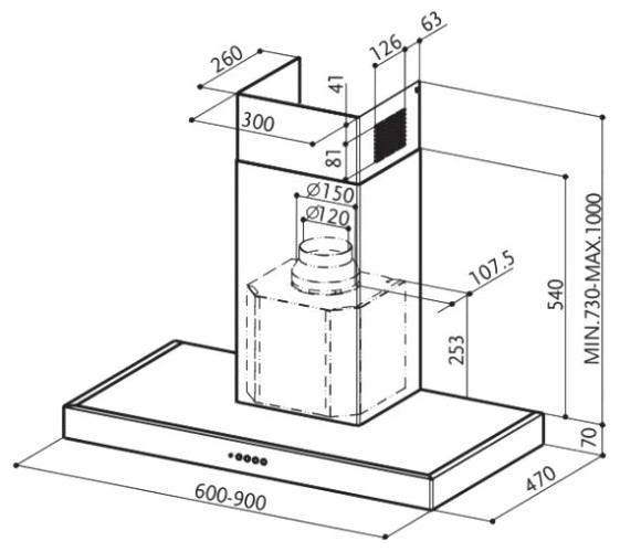 Кухонная вытяжка Faber Glove AF X A60