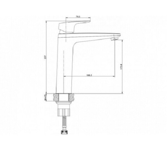 Смеситель для кухни Aquanet Logic хром AF320-41C