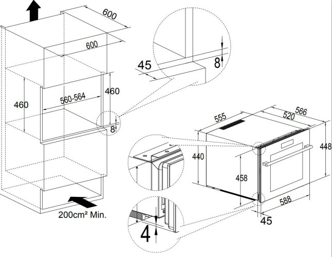 Встраиваемый винный шкаф Avintage AVU23TXA