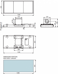 Встраиваемая вытяжка Falmec SKEMA 120 BLACK CSKI20.E0P2 ZZZN400F